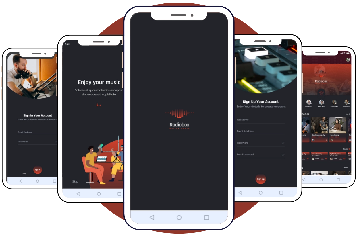Radio & Music Mobile App Design